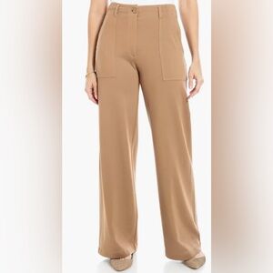 MAX STUDIO Ponte High Waist Wide Leg Pants - L